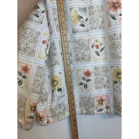 Alfred Dunner Floral Print Lightweight Jacket Size 16 - Picture 5 of 5